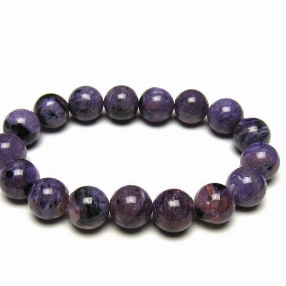 チャロアイト ブレスレット 12mm 一点物 メール便可 111-49291