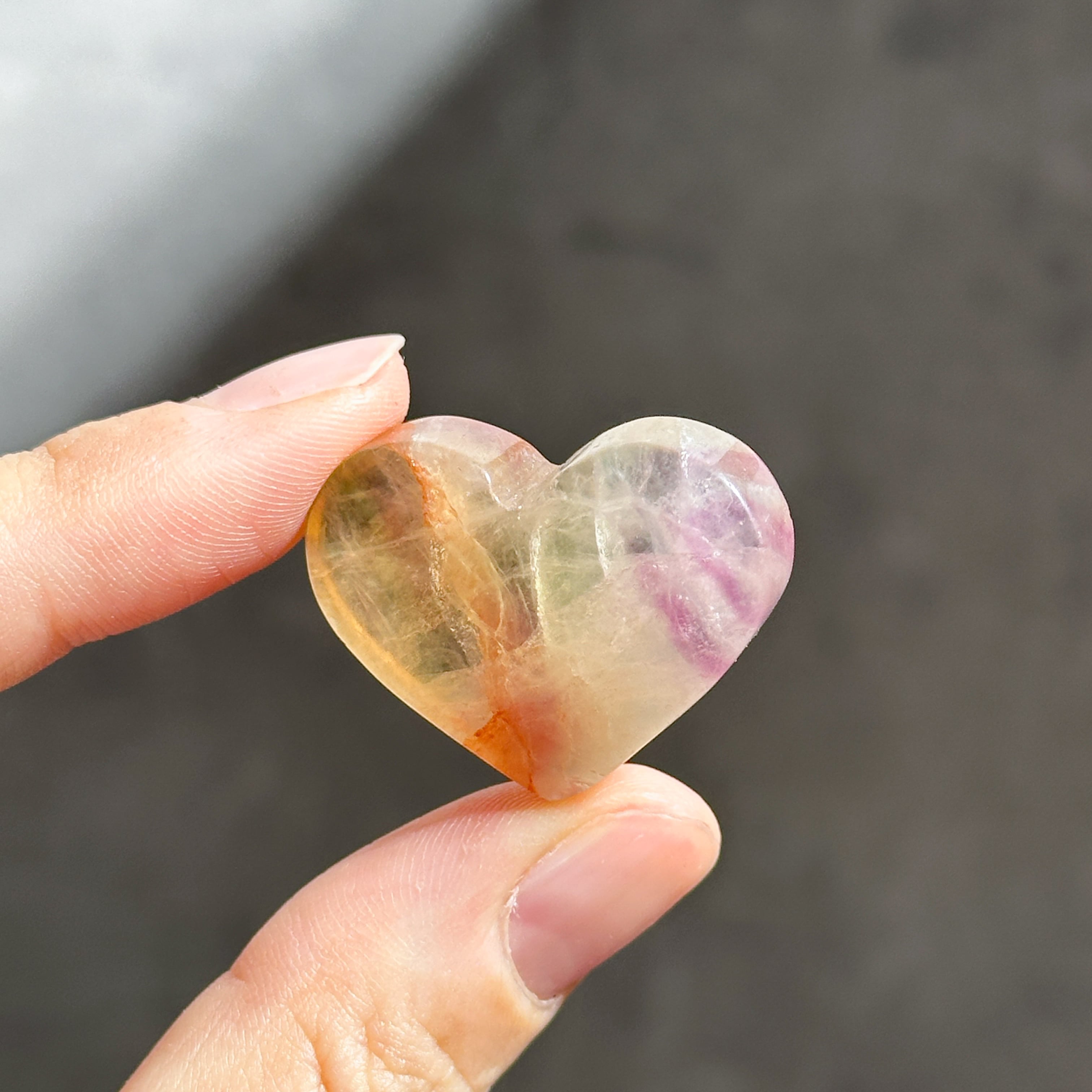 レインボーフローライト ハート26◇ Rainbow Fluorite ◇天然石・鉱物