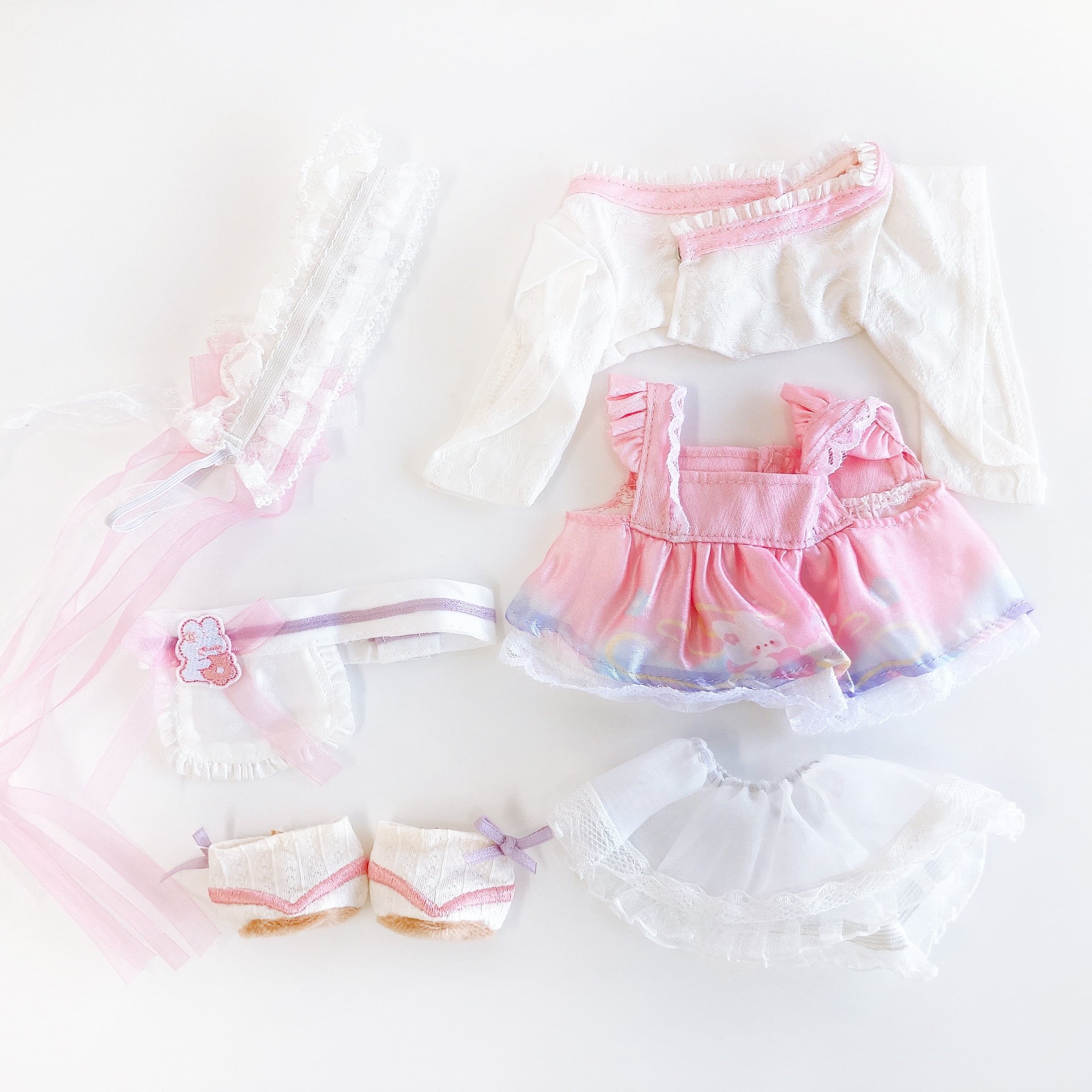 3Q-1133【20cm】桃色和風うさぎメイド | Little Closet │ ぬい服