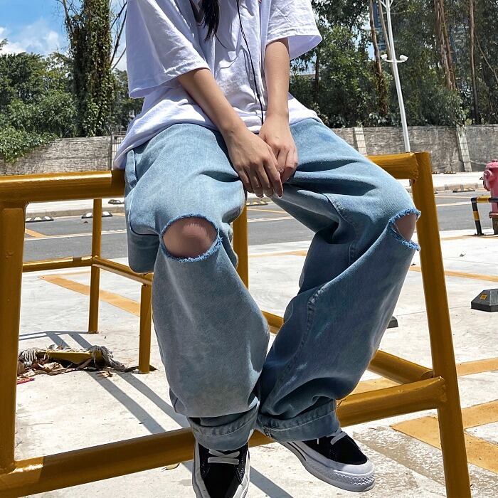 スタイルジーンズ レディースカジュアルパンツ ルーズ ストリート かわいい ケッペル37594882835