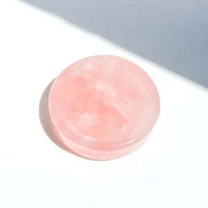 ローズクォーツ 丸型のうつわ 33◇ Rose Quartz ◇天然石・鉱物・パワーストーン・インテリア