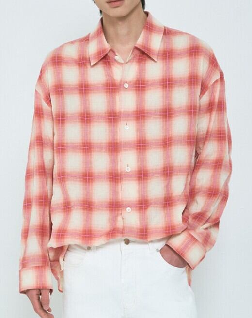 ☆パク・ボゴム 着用！！【THE HANDSOME】Crinkle Oversized Check