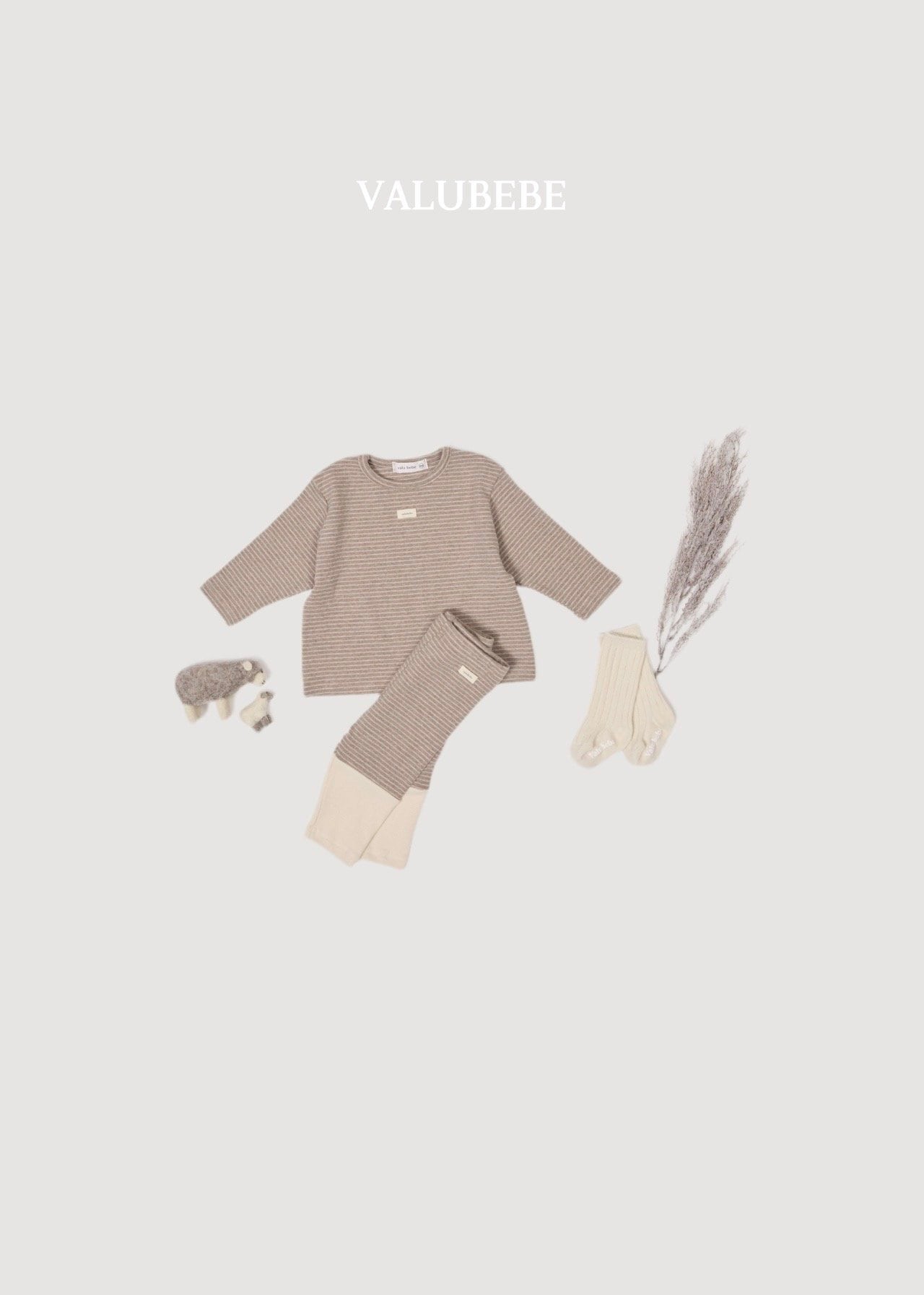 送料無料【予約】/ ウエハースストライプTシャツ/ valubebe