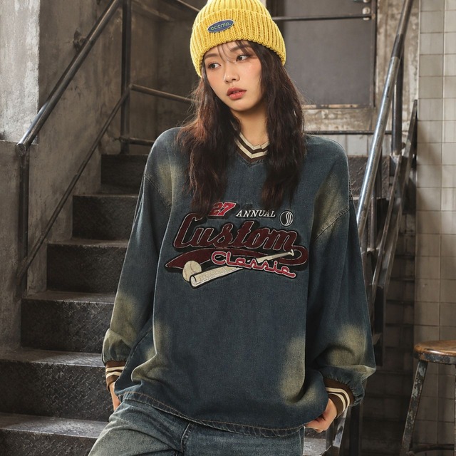 カモフラスリーブフェイクレイヤードフェードTシャツ 1col   R02509