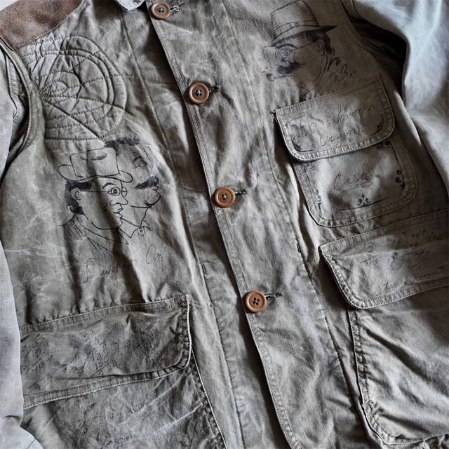 1940s~ HAND PAINTED MEMORIAL HUNTING JACKET