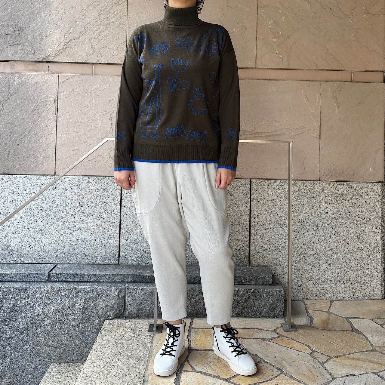 【最新作】ダブルジャガードキャラクターニット【256-3343】