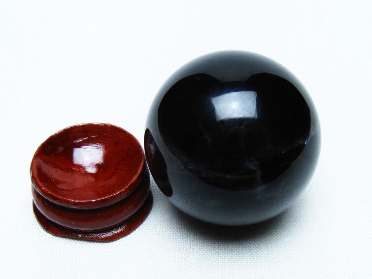 モリオン 丸玉 35mm 黒水晶 スフィア 置物 一点物 141-8104 | 天然石