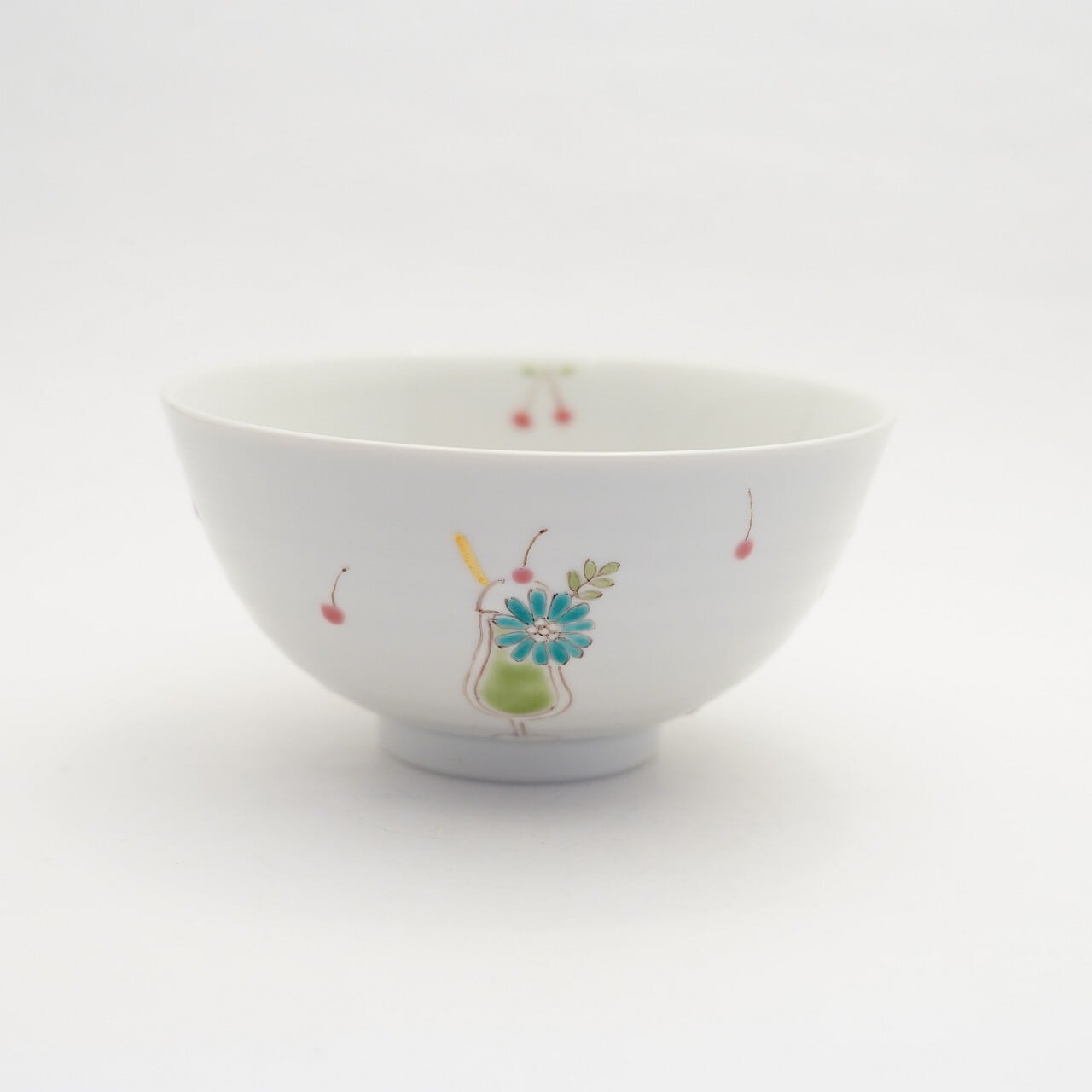 【色絵遊 小高裕子】飯碗 クリームソーダ 5