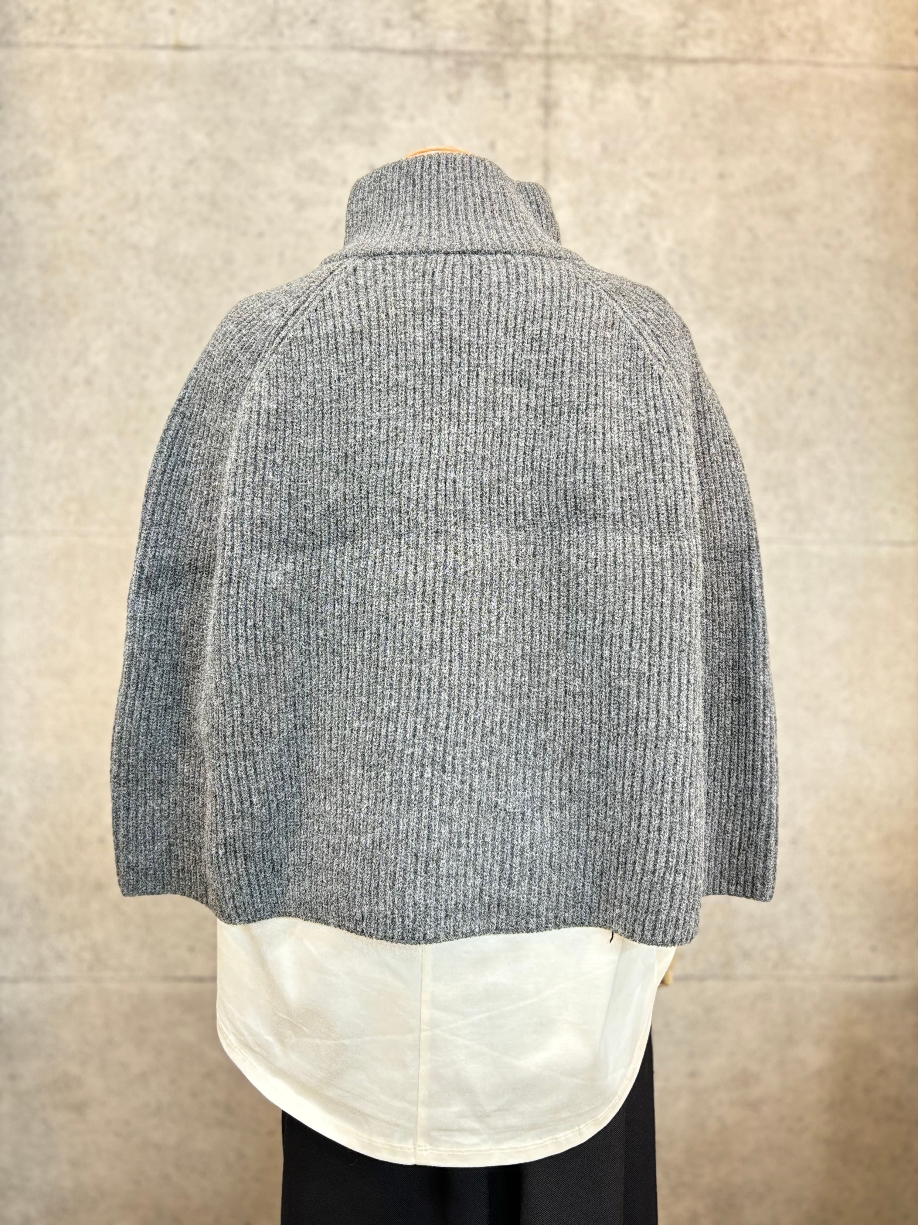 送料無料】CLOCHE(クロッシェ)ケープニット ジップ ケープ 45285591 