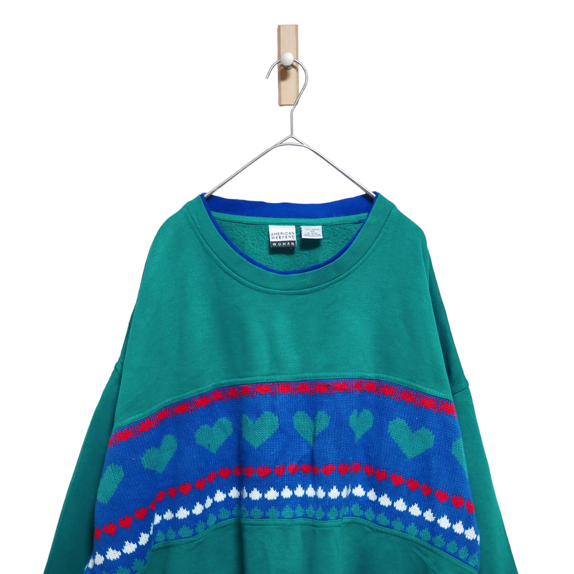 【VINTAGE】デザインスウェット|90s