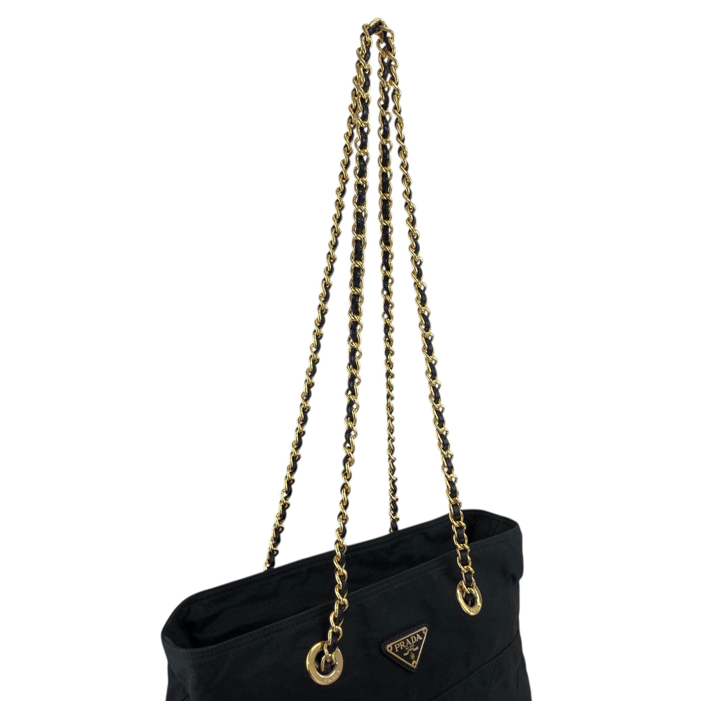 PRADA チェーンショルダーバッグ　キルティング　ヴィンテージ　黒色 PRADA（プラダ） ショルダーバッグ キルティング 1BH026 PRADA