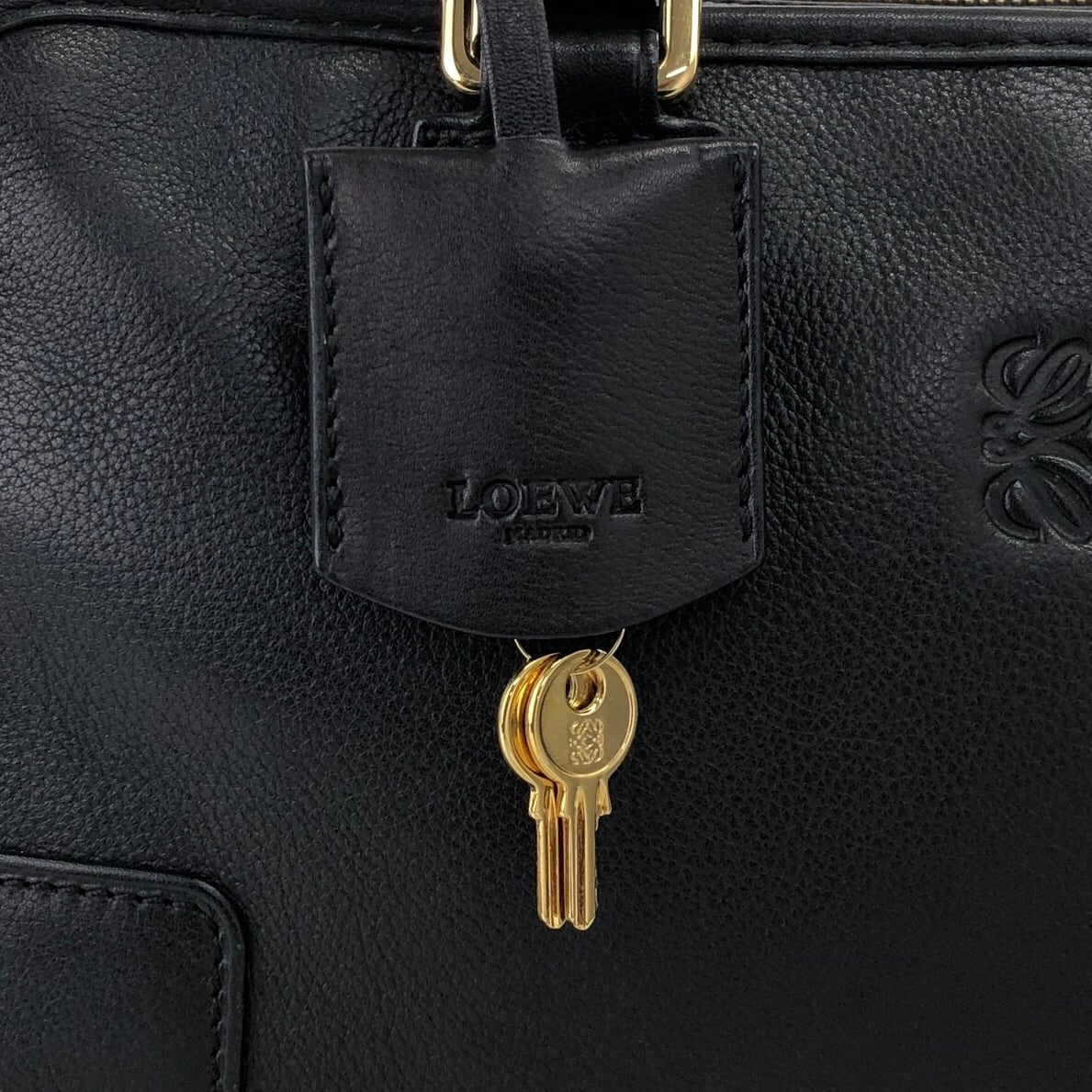 LOEWE ロエベ アマソナ28 ハンドバッグ ブラック アナグラム