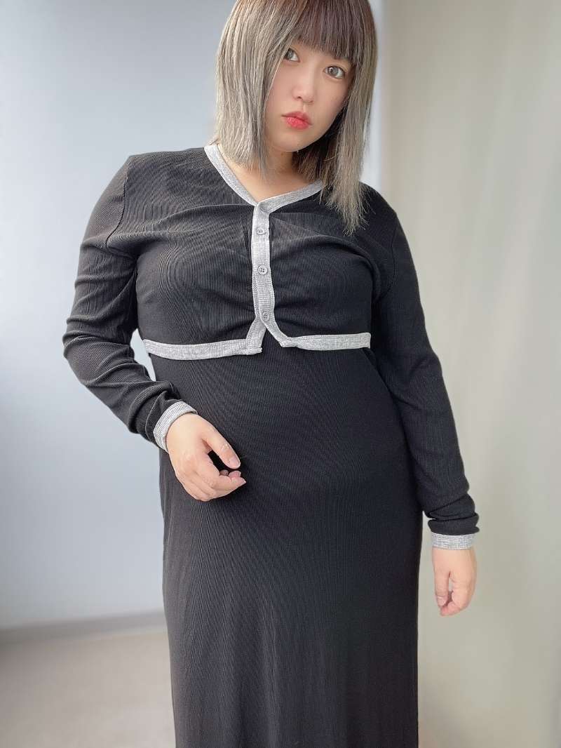 【カーディガン付】ニットワンピ 黒 マタニティニューボーンキャミ 012 カーディガン付】ニットワンピ 黒 マタニティニューボーンキャミ