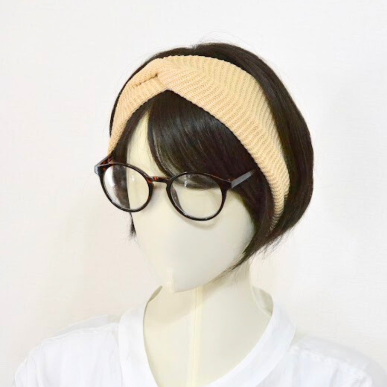 幅広ターバン|薄毛・白髪カバー 前髪ウィッグと使えるおうち用ヘアバンド