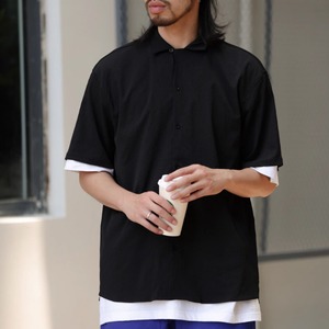 開襟ゆったりシャツ　0696