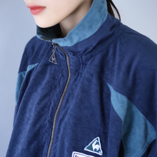 "le coq sportif" good switching color back logo embroidery track jacket