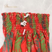 フラダンス 衣装 パウスカート レッド系 Lanai 日本製 ハワイアンプリント アロハ フラ ダンス レッスン 練習 シングル スカート フレア 華やか 鮮やか かわいい おしゃれ 軽やか グリーン系 赤 緑 ホワイト系 白 リゾート 軽量 カジュアル エレガント