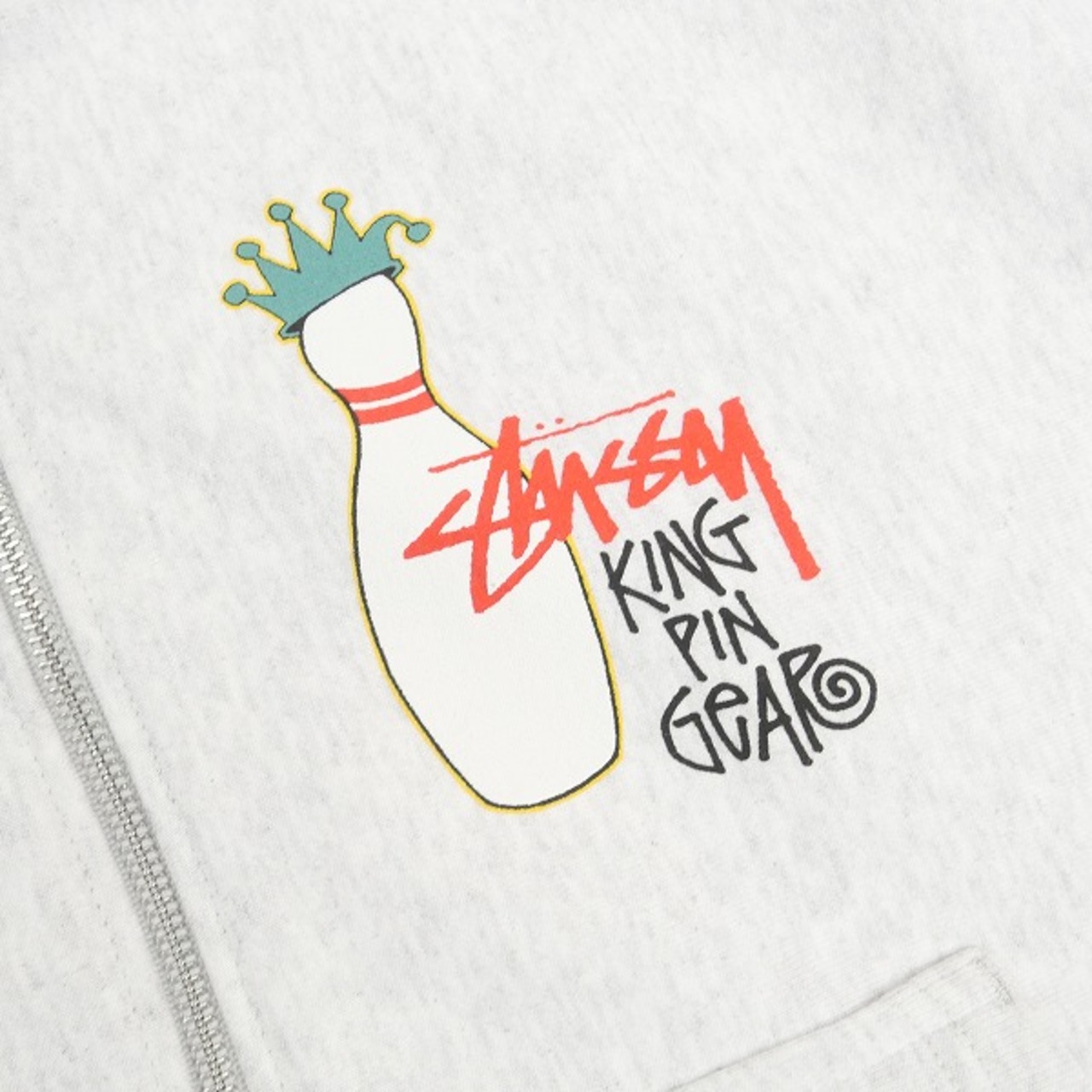 Size【M】 STUSSY ステューシー 24AW KINGPIN ZIP HOODIE ASH HEATHER 