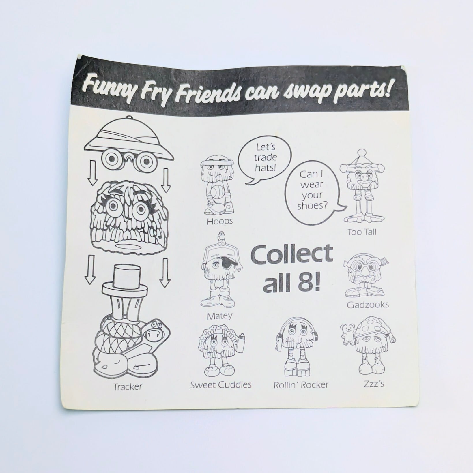☆DEADSTOCK / VINTAGE 1989☆【 McDonald's / マクドナルド 】1989 McDonald's Happy Meal Toy "Funny Fry Friends" 『 Rollin' Rocker(ローラースケート)C 』Happy Meal Toy / ミールトイ / フライキッズ / フライガイ / フライガール 〚アメリカン雑貨 アメトイ〛