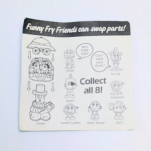☆DEADSTOCK / VINTAGE 1989☆【 McDonald's / マクドナルド 】1989 McDonald's Happy Meal Toy "Funny Fry Friends" 『 Rollin' Rocker(ローラースケート)C 』Happy Meal Toy / ミールトイ / フライキッズ / フライガイ / フライガール 〚アメリカン雑貨 アメトイ〛
