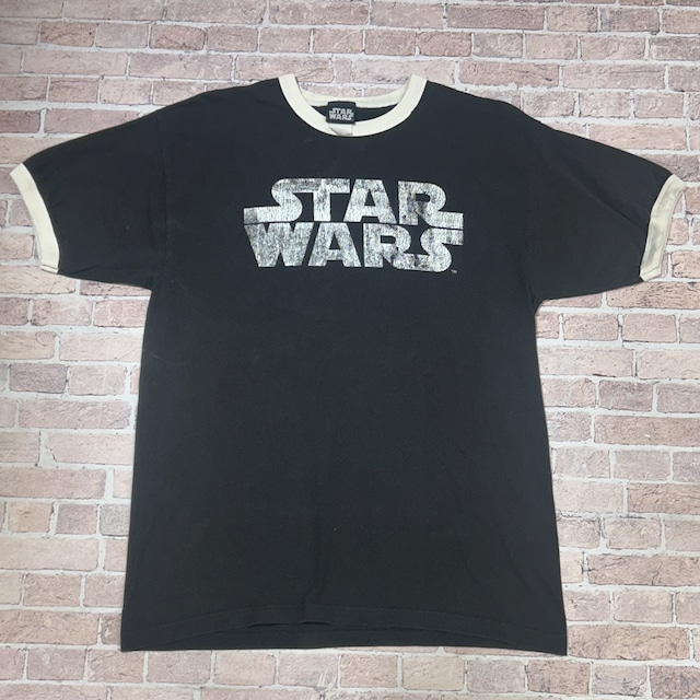 1990'SSTAR WARS RINGER LOGO T-SHIRT