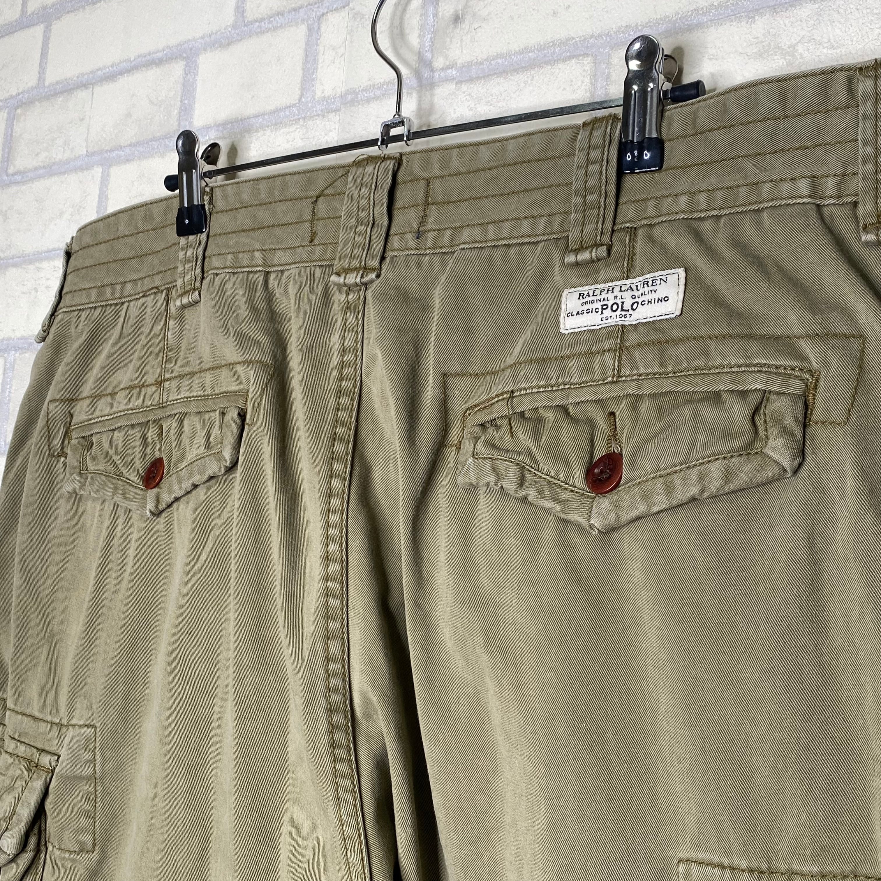 Polo By Ralph Lauren カーゴショーツ W38 オリーブ ポロチノ コットン