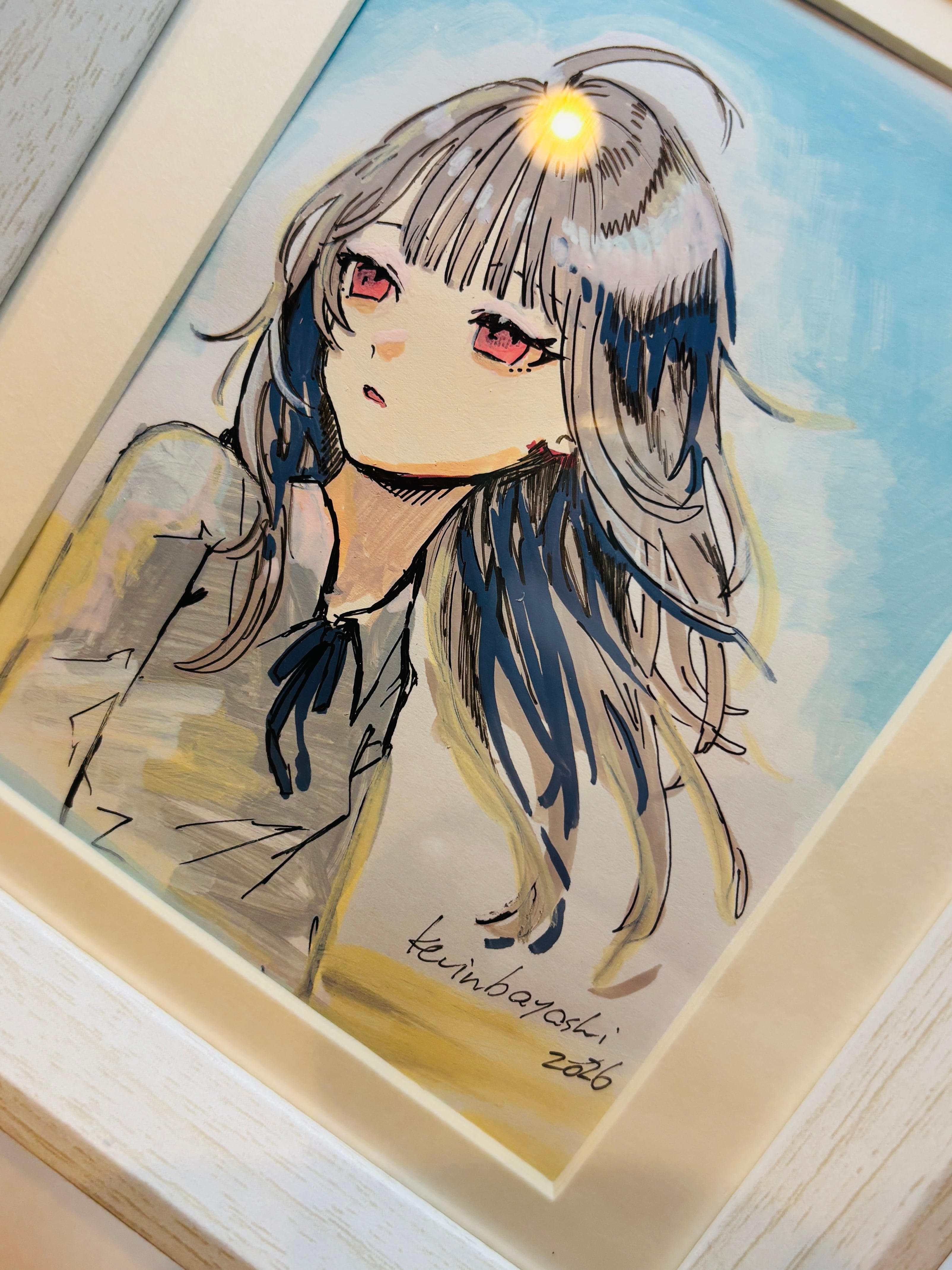 額付き原画】ドローイングoriginal drawing | ケビンばやし