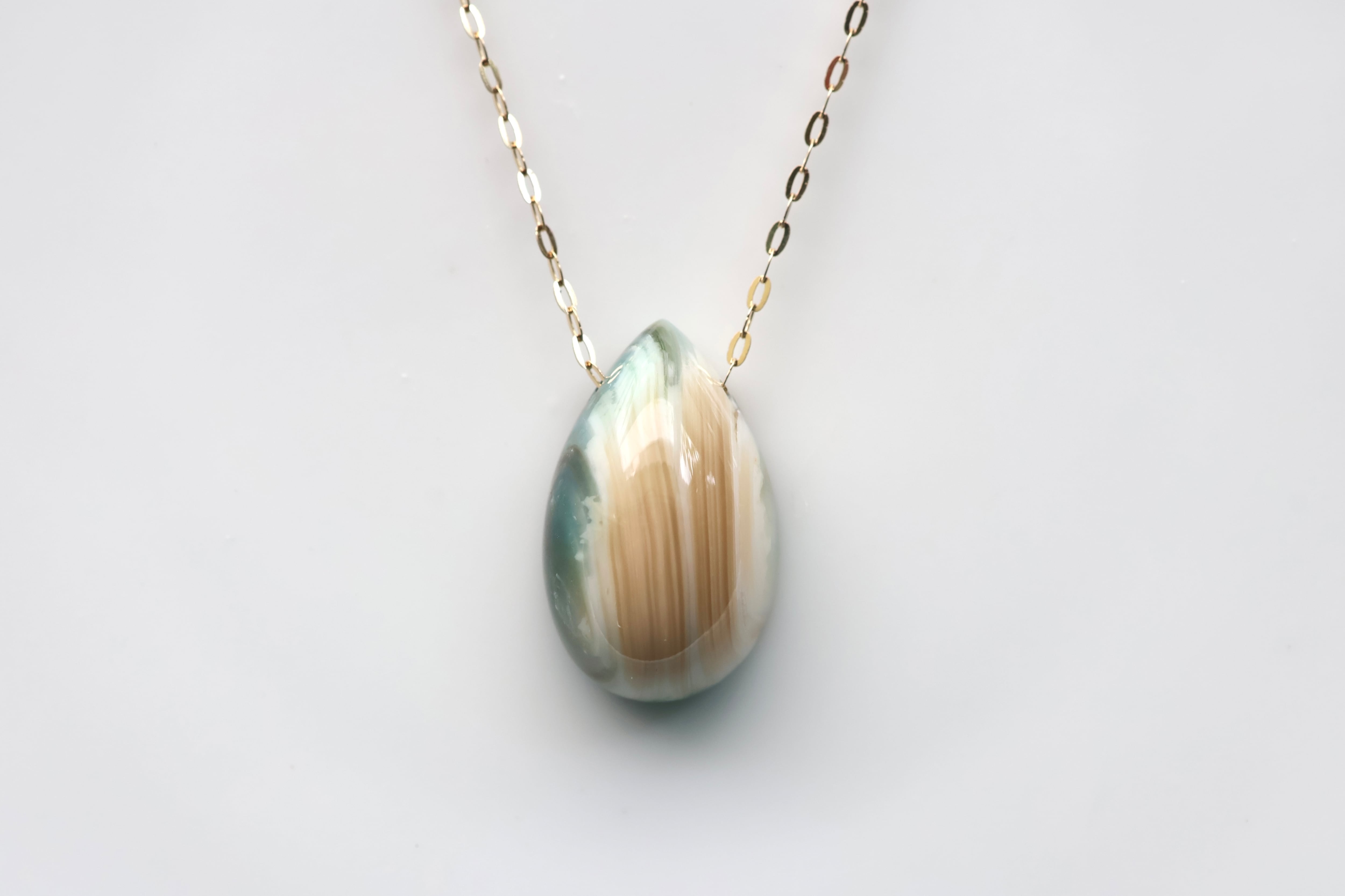 夜光貝ペンダント K10 うみのしずく | 石垣島の夜光貝アクセサリーと