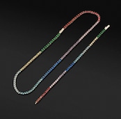 【grt57】Rainbow Tennis Chain Bracelet(3mm)