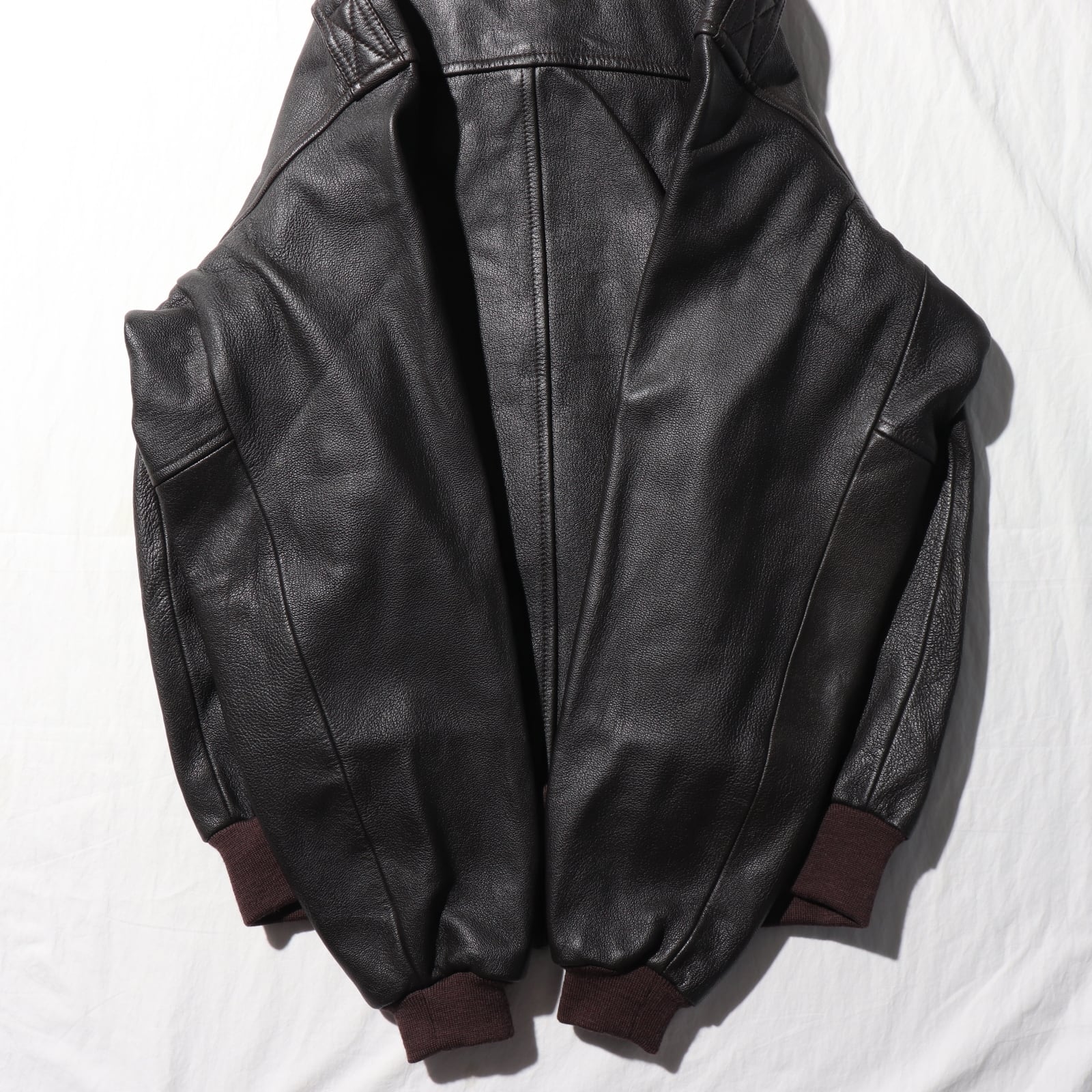 優良皮革 L エルエルビーン A-2 レザージャケット L.L.Bean 山羊革  