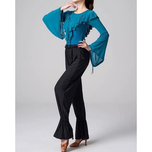 フリルデザイン・シフォン トップス【レオタードタイプ】 ds0116