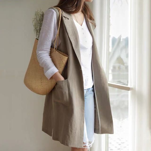Elegant gilet that can be worn roughly【L22SS0081】