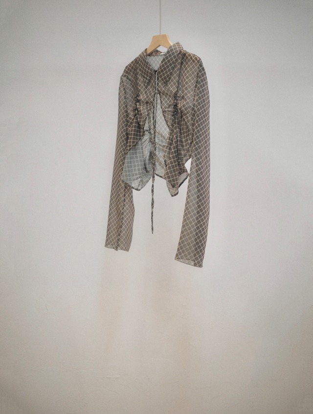 Sheer Collared Blouse / VINTAGE YELLOW