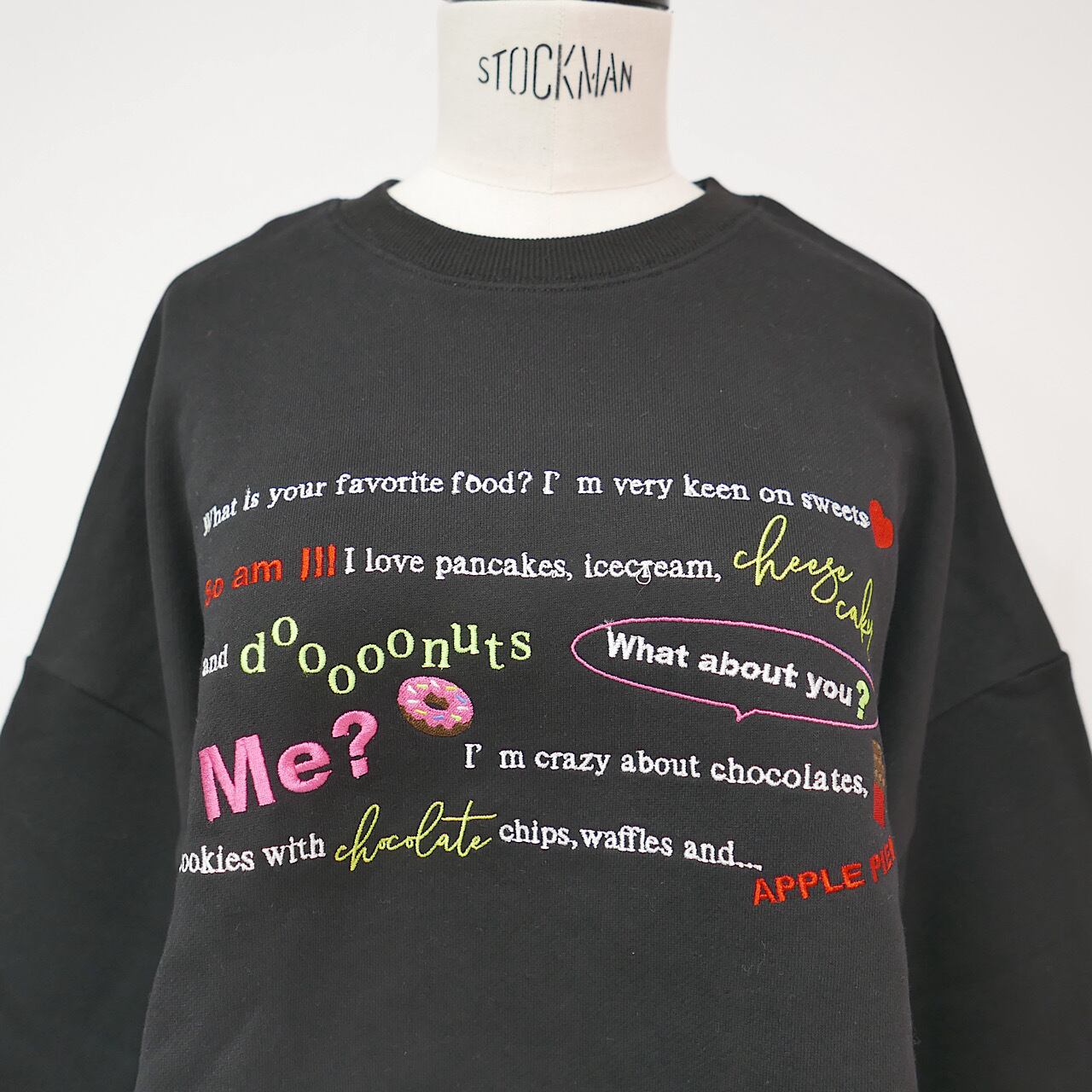 メッセージスウェットプルオーバー(ブラック) | LINKABLE