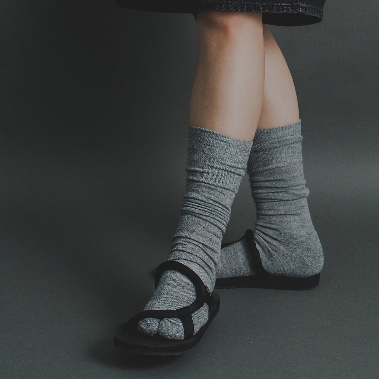 Merino Wool High Socks(Gray)
