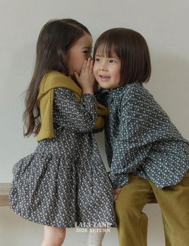 〚予約〛Blooming long blouse <kids>