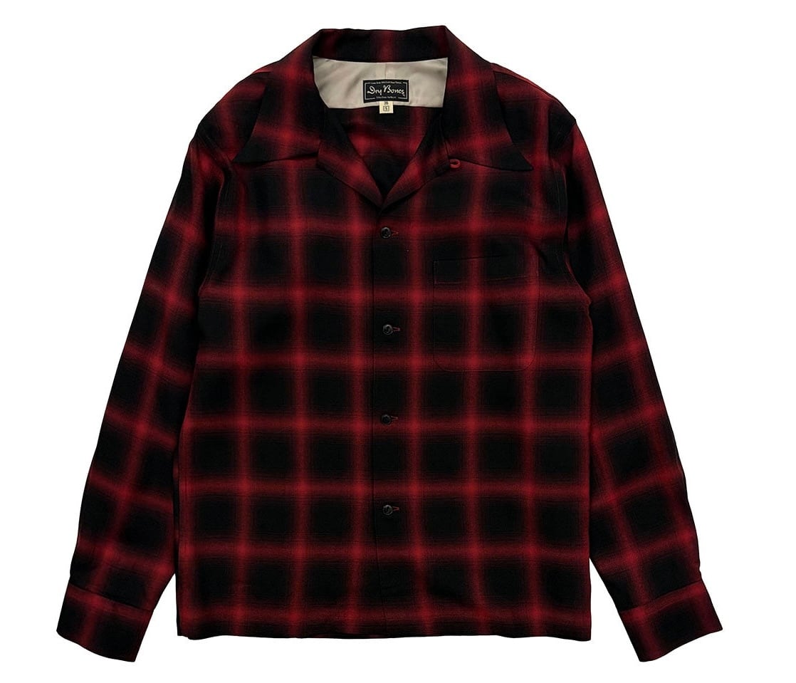 Dry Bones “Ombre Check Open Shirt” – RED | Addiction Store