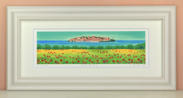 栗乃木ハルミ「花咲く丘より」hタイプ　絵画・ 額入りアート