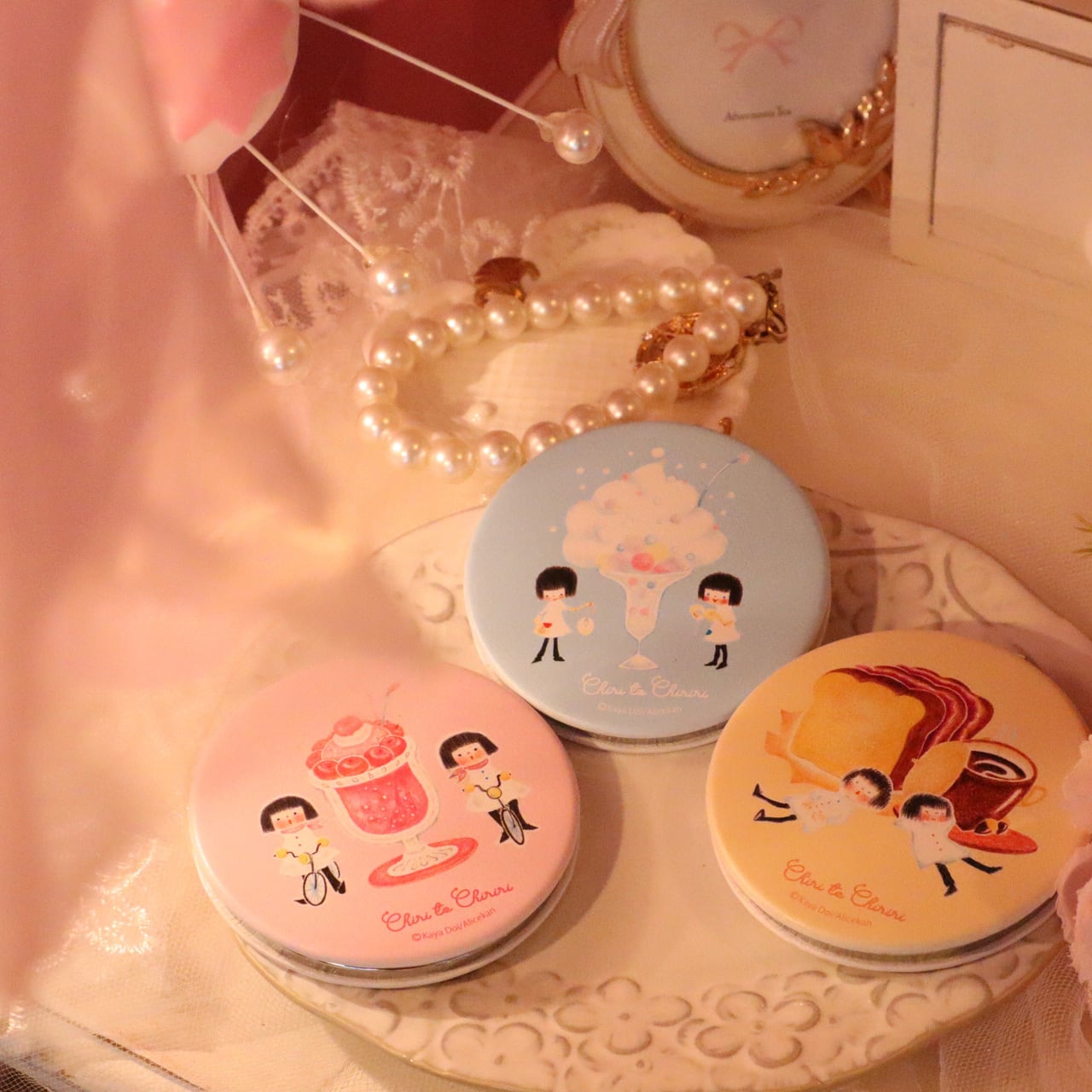 チリとチリリ コンパクトミラー | Alicekan STORE