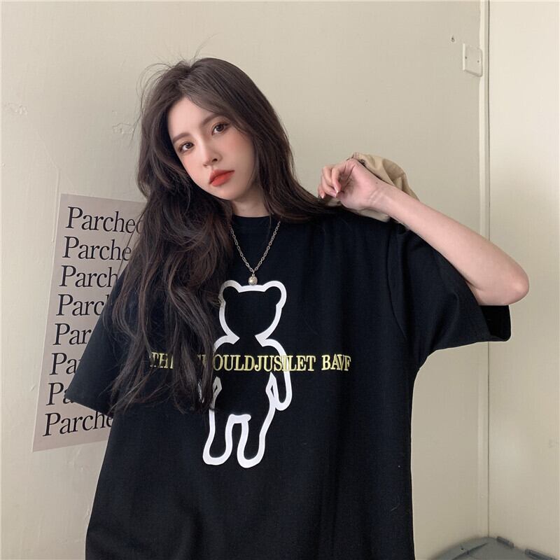 スプリングサマープリントルーズTシャツ トップス ストリート 春物 夏物 ケッペル7687162659