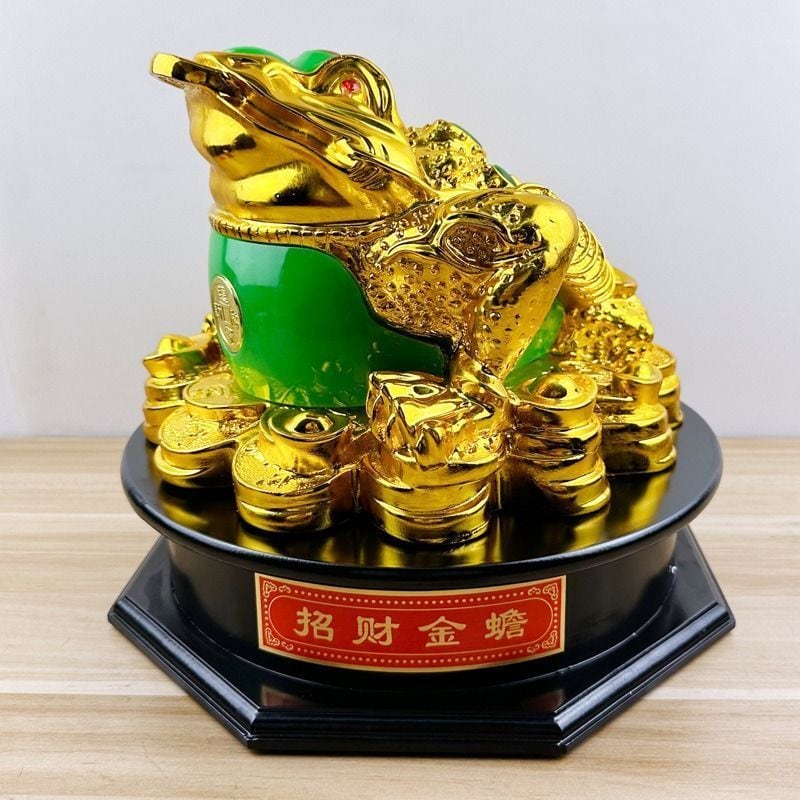 蛙 カエル 金 ゴールド 黄金 置物 オブジェ 高級感 財運 金運 開運