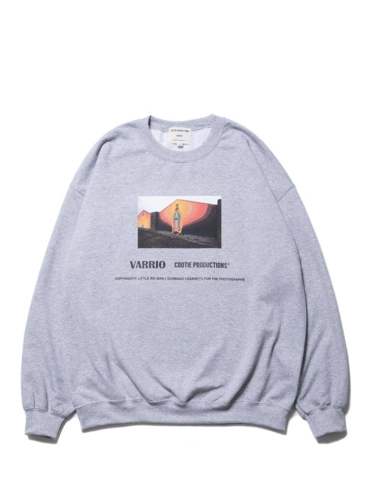 Print Crewneck Sweatshirt (MARY) -Ash Gray-