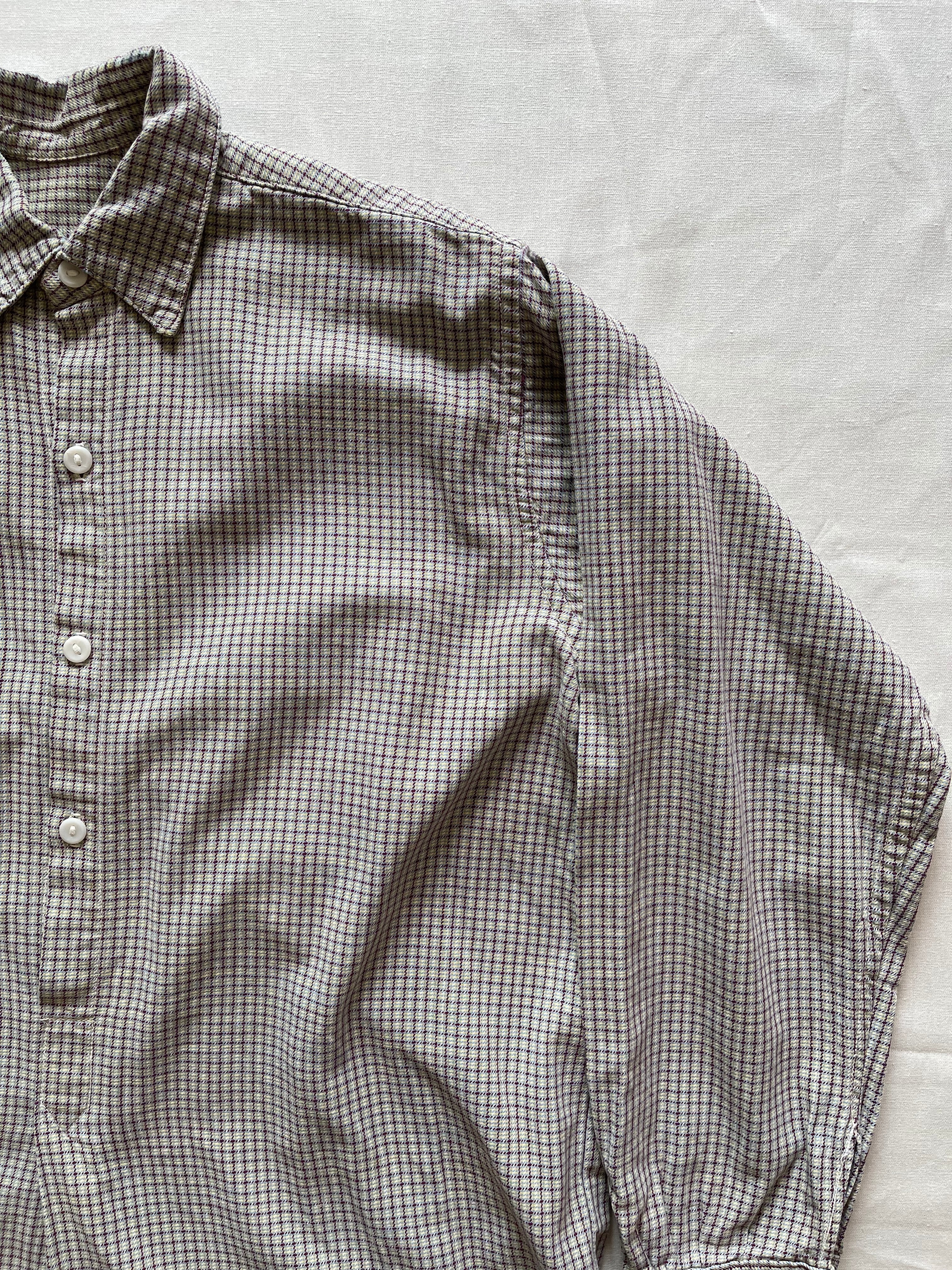 1960s French vintage cotton Grandpa shirts