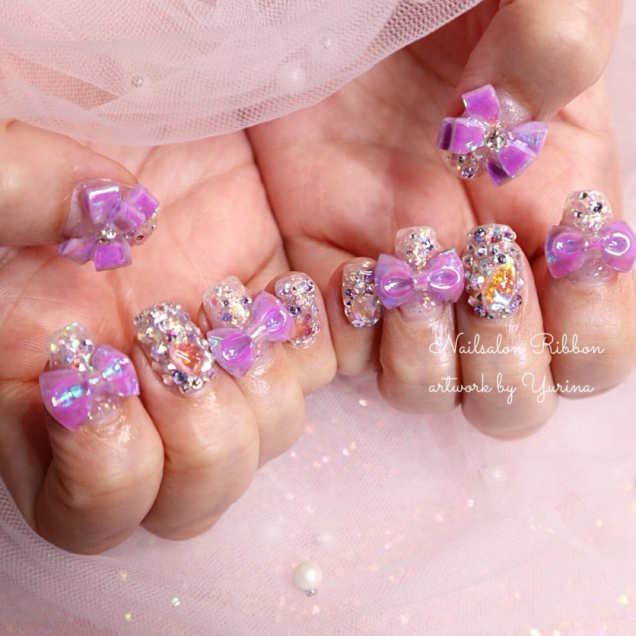 ♡ネイルパーツ♡オーロラリボン | ♡Nail Salon Ribbon♡