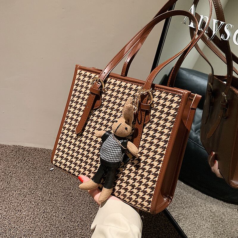 オータムウィンターショルダーバッグ 秋物 冬物 トートバッグ 手作りハンドバック7228635541