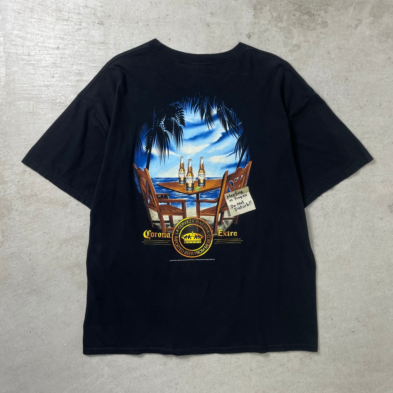 00年代 Corona Extra コロナビール アドバタイジング プリントTシャツ 