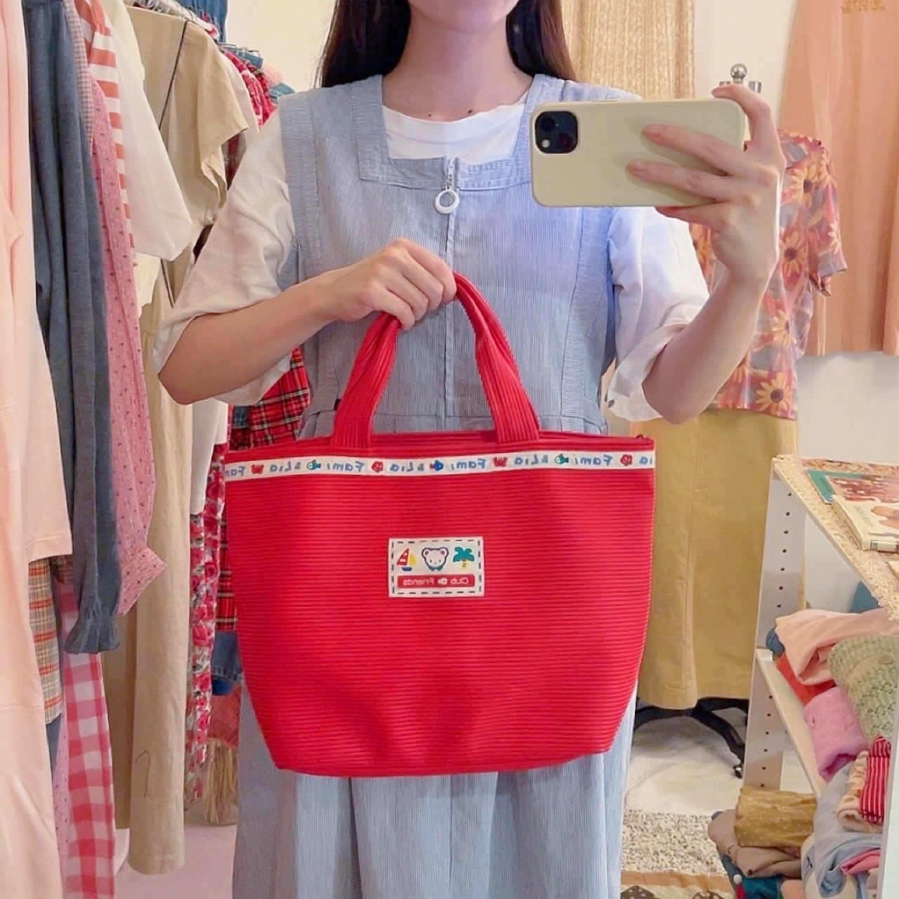 Familiar / red marine tote bag