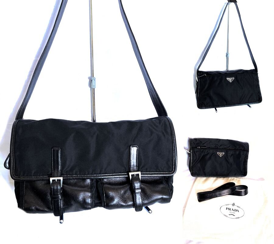 レア 極美品 タグ付き PRADA プラダ ブラック ナッパレザー リモンタ