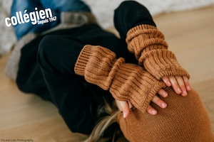 即納ラスト1点【collegien(コレジアン) Madeleine  -Ribbed Merino Wool Mittens-】