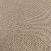 PAPAS パパス ロゴ刺繍 コットン&リネン ニット セーター サイズ L /メンズ/アイボリーベージュ系